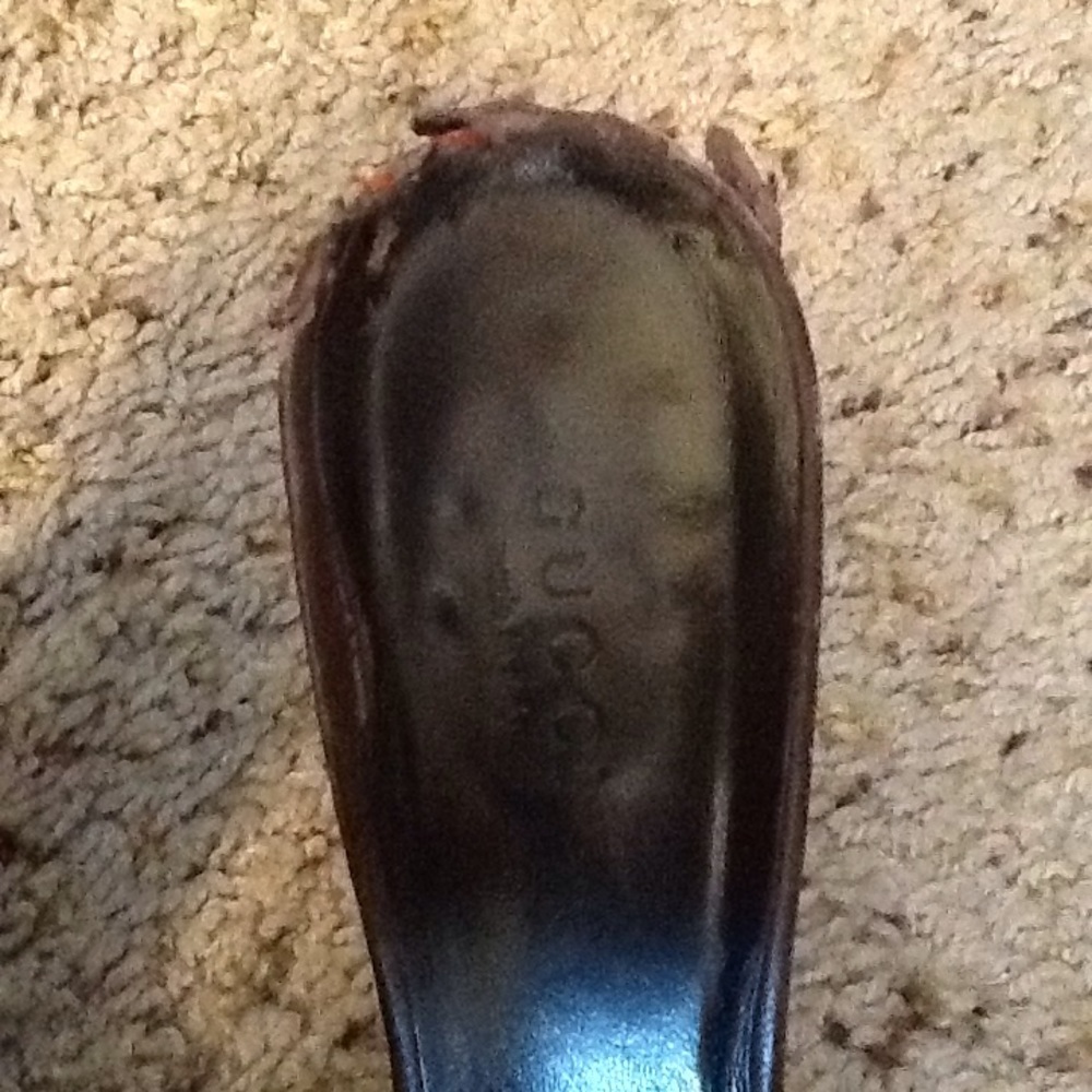 GUCCI MONOGRAM HORSEBIT PUMPS MULES HEELS SHOES - Picture 5 of 8